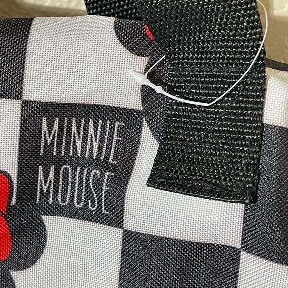 Disney Minnie Mouse Checkered Tote - Black, White, and Red - Picture 7 of 9